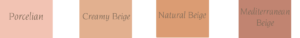 foundation shades extracted
